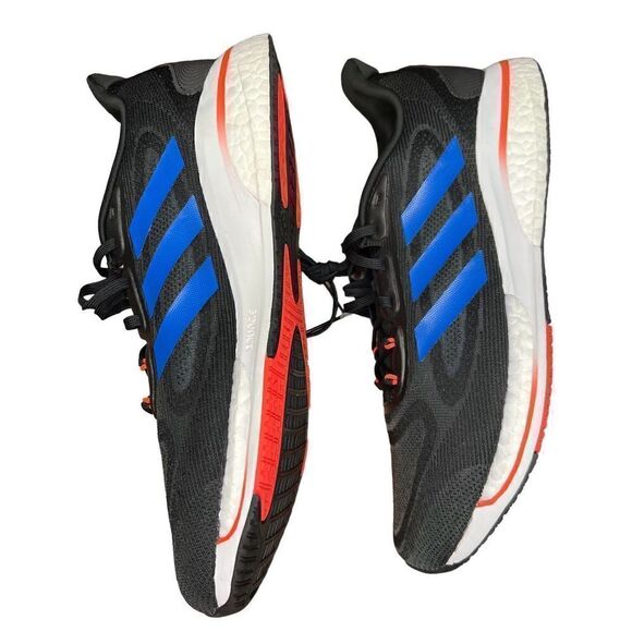 adidas Supernova + Running Shoe in Core Black/Blue Rush/Turbo NWOT Size 10 1/2 - Picture 4 of 9